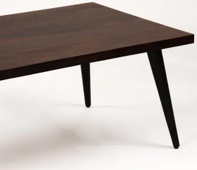 Handmade Eco-Friendly Vintage Acacia Wood & Iron Natural Black Rectangle Table 50"x26"x18" From BBH Homes