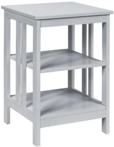 Hivvago 2 Pieces 3-Tier Nightstand with Reinforced Bars and Stable Structure