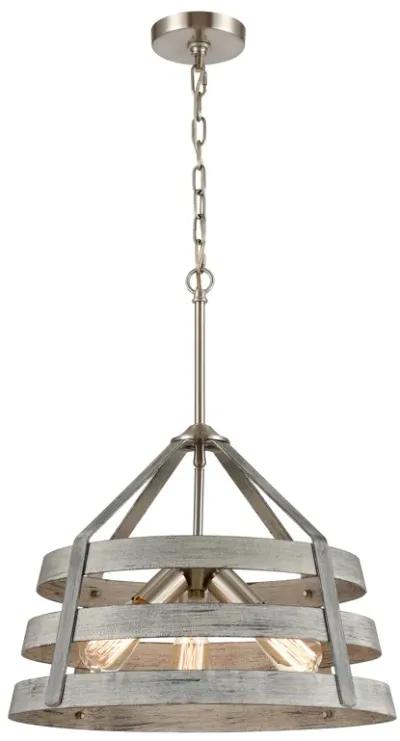 Brigantine 18'' Wide 3-Light Grey Chandelier