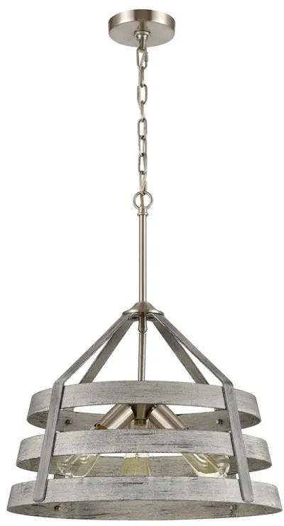 Brigantine 18'' Wide 3-Light Grey Chandelier