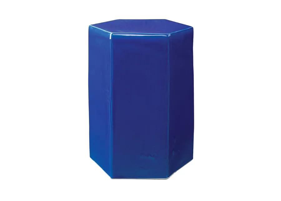 Porto Ceramic Indoor/Outdoor Side Table-Small, Cobalt Blue