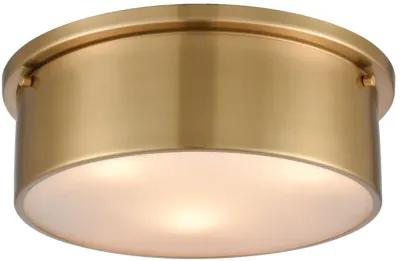 Simpson 14'' Wide 3-Light Gold Flush Mount