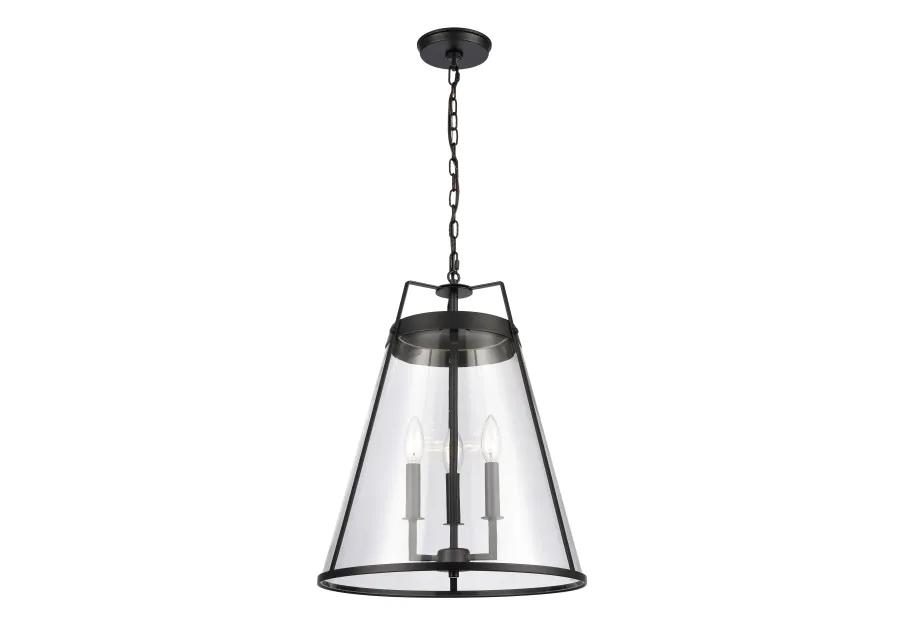 Judy 16'' Wide Black 3-Light Pendant