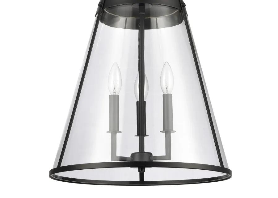 Judy 16'' Wide Black 3-Light Pendant