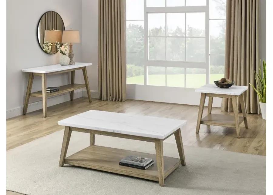 Vida Marble Top Cocktail Table with Casters