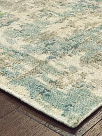 Formations 2'6" x 10' Blue Rug