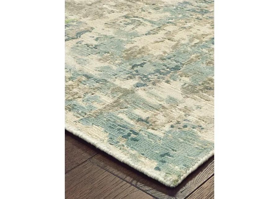 Formations 2'6" x 10' Blue Rug