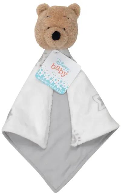 Lambs & Ivy Disney Baby WINNIE THE POOH Lovey White/Gray Security Blanket