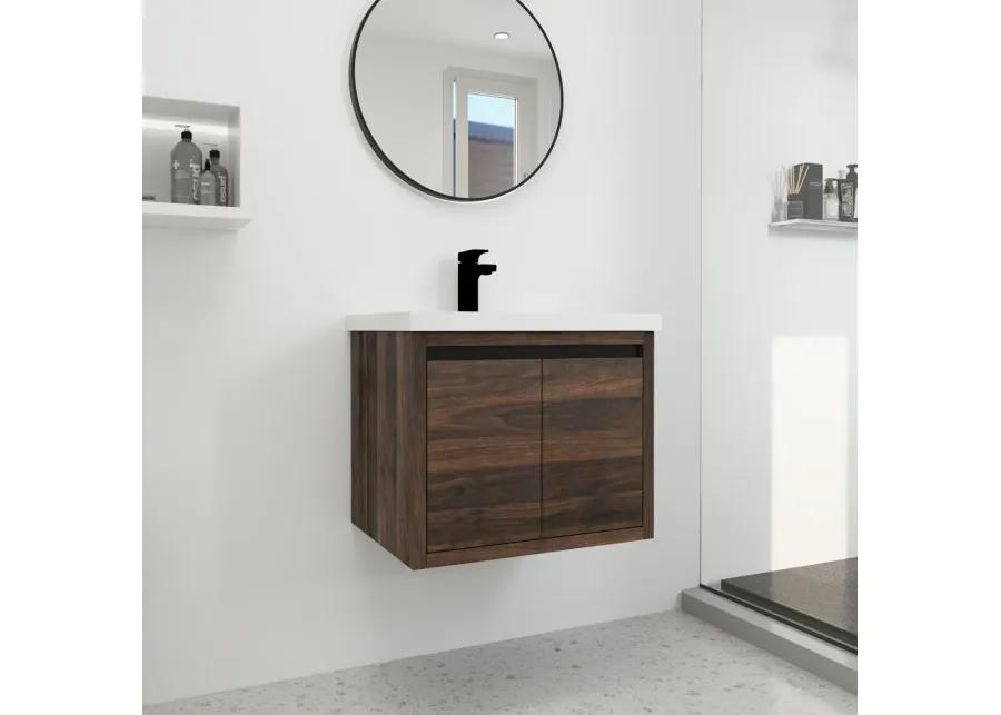 24 Inch Bathroom Cabinet with Sink, Soft Close Doors