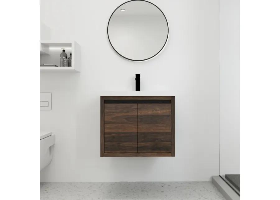 24 Inch Bathroom Cabinet with Sink, Soft Close Doors