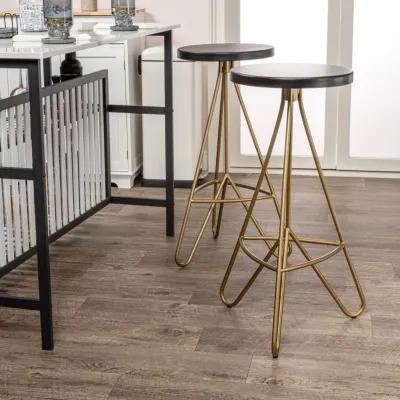 Trinity 30" Modern Industrial Iron Tripod Backless Bar Stool