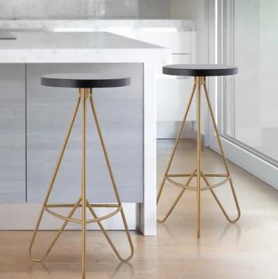 Trinity 30" Modern Industrial Iron Tripod Backless Bar Stool