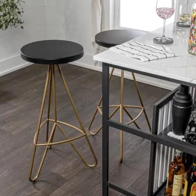 Trinity 30" Modern Industrial Iron Tripod Backless Bar Stool