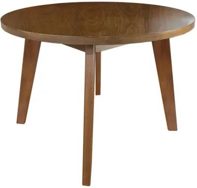 Genuine 24" Round Coffee Table with Solid American Gum - Walnut