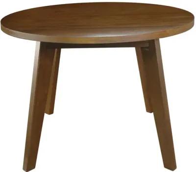 Genuine 24" Round Coffee Table with Solid American Gum - Walnut