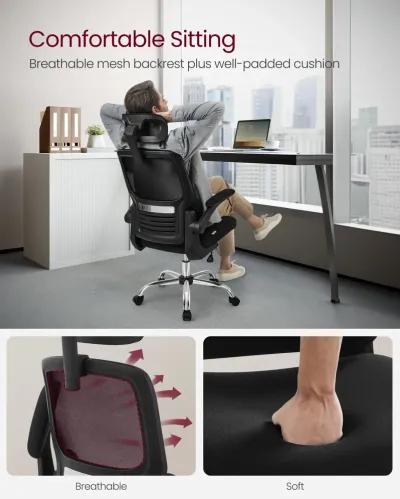 Adjustable Headrest Mesh Computer Chair for Ergonomic Comfort and Support