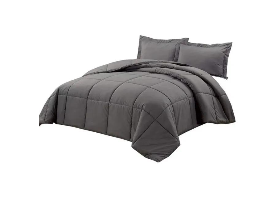 Hivvago Reversible Microfiber Down Alternative Comforter Set