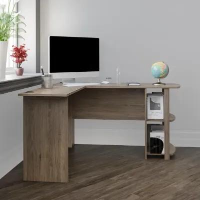 Dakota L Desk with Bookshelves