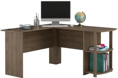 Dakota L Desk with Bookshelves