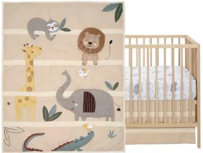 Lambs & Ivy Jungle Story 3-Piece Infant Safari Tan Baby Crib Bedding Set