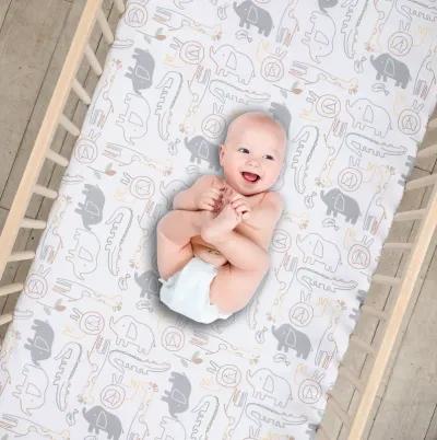 Lambs & Ivy Jungle Story 3-Piece Infant Safari Tan Baby Crib Bedding Set