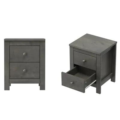 Merax Farmhouse Nightstand Set of 2