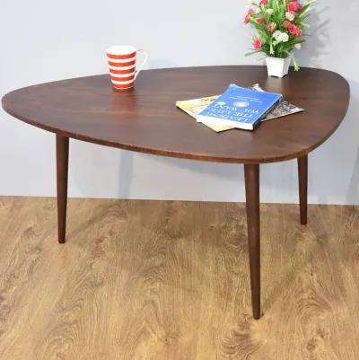 Handmade Eco-Friendly Modern Wood Black Drop Shaped Coffee Table 2'6" From BBH Homes