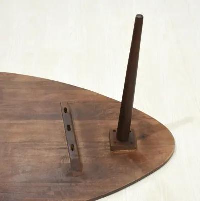 Handmade Eco-Friendly Modern Wood Black Drop Shaped Coffee Table 2'6" From BBH Homes