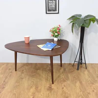 Handmade Eco-Friendly Modern Wood Black Drop Shaped Coffee Table 2'6" From BBH Homes