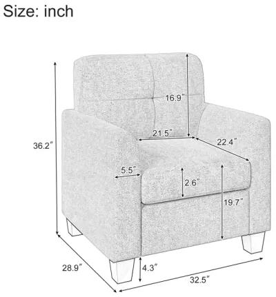 Merax Mid Century Modern Accent Chair Cozy Armchair