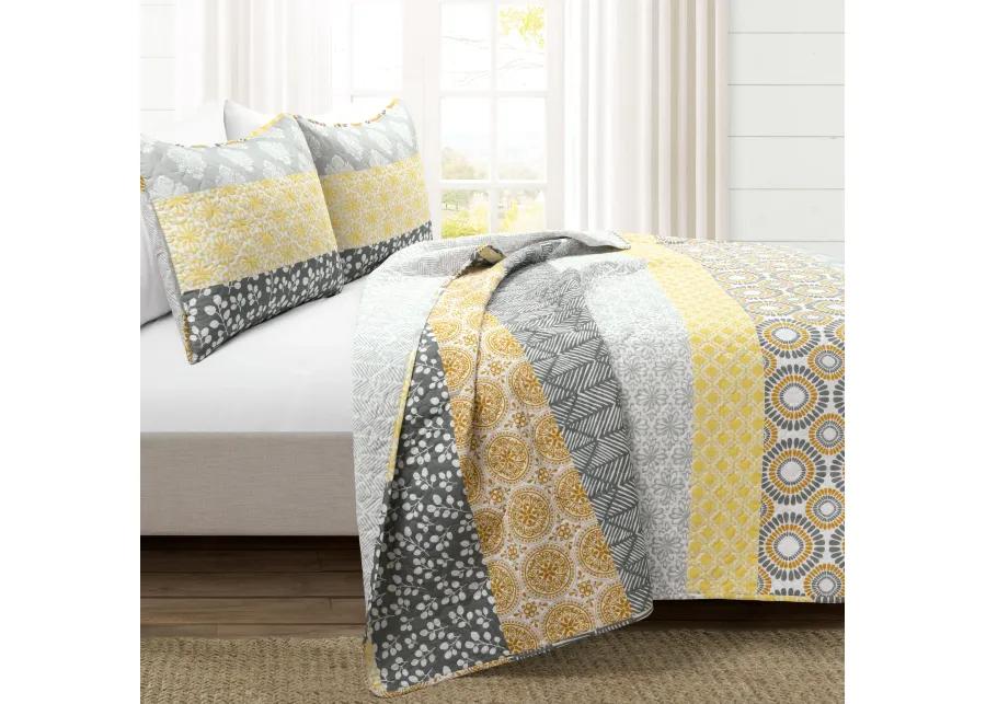 Bohemian Stripe Quilt 3Pc Set