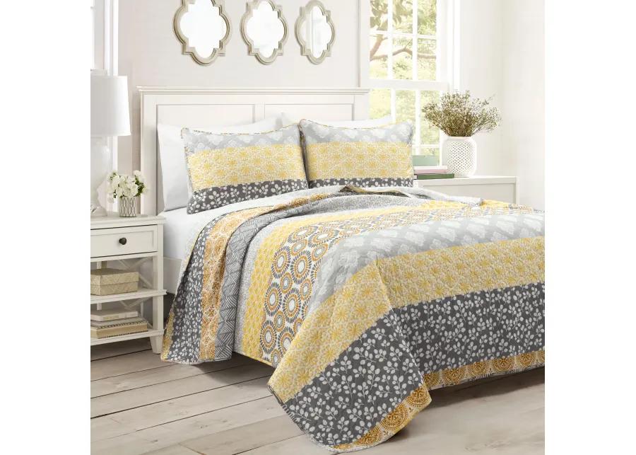 Bohemian Stripe Quilt 3Pc Set