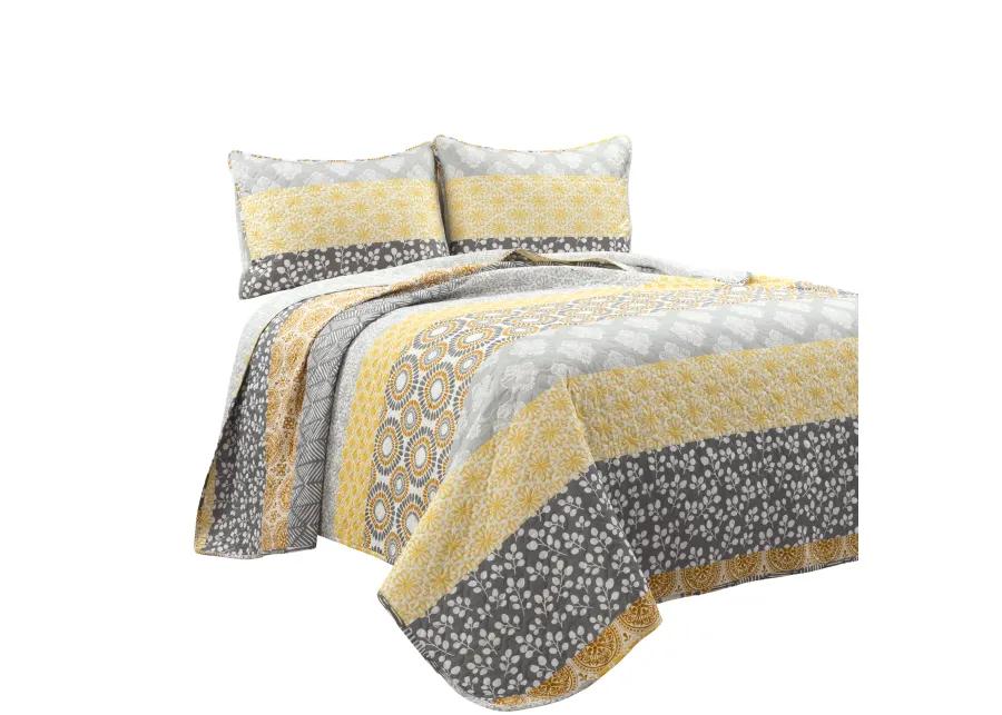 Bohemian Stripe Quilt 3Pc Set