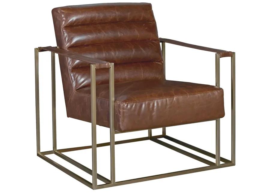 Jensen Accent Chair-Brown Leather