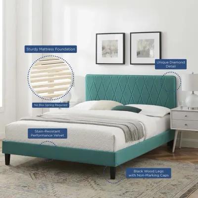 Modway - Phillipa Performance Velvet King Platform Bed