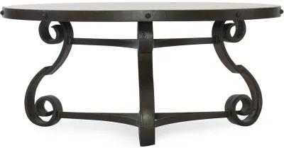 Luckenbach Round Cocktail Table In Blacks