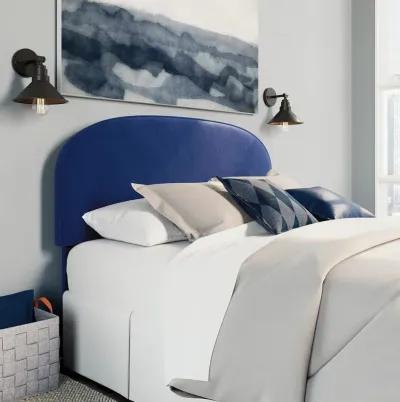 Sauder Cannery Bridge Queen Headboard Navy Velvet