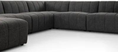 Langham Channeled 6-Piece Laf Chaise Sectional