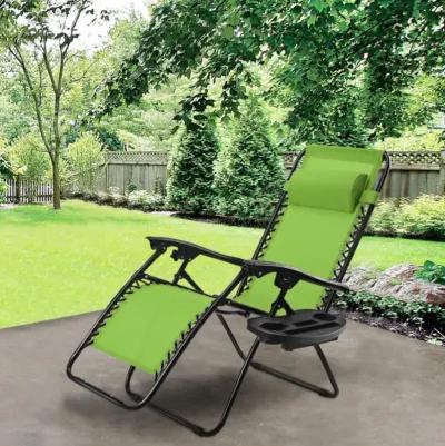 Hivvago Outdoor Folding Zero Gravity Reclining Lounge Chair