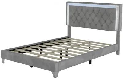 Merax Modern Velvet Platform Bed