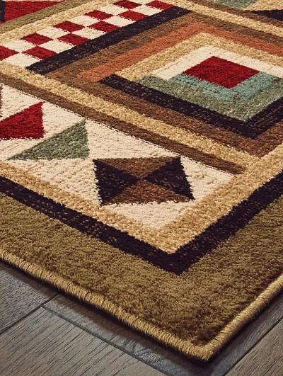 Woodlands 1'10" x 3' Brown Rug