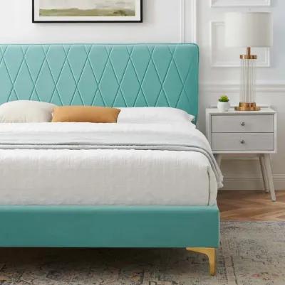 Modway - Phillipa Performance Velvet King Platform Bed