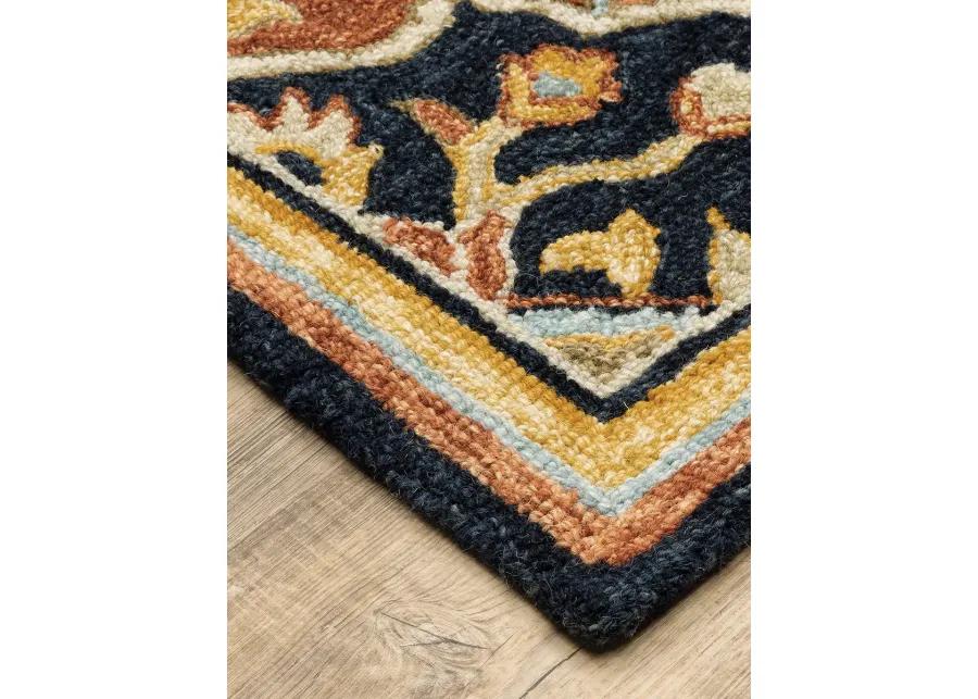 Alfresco 2'6" x 8' Navy Rug