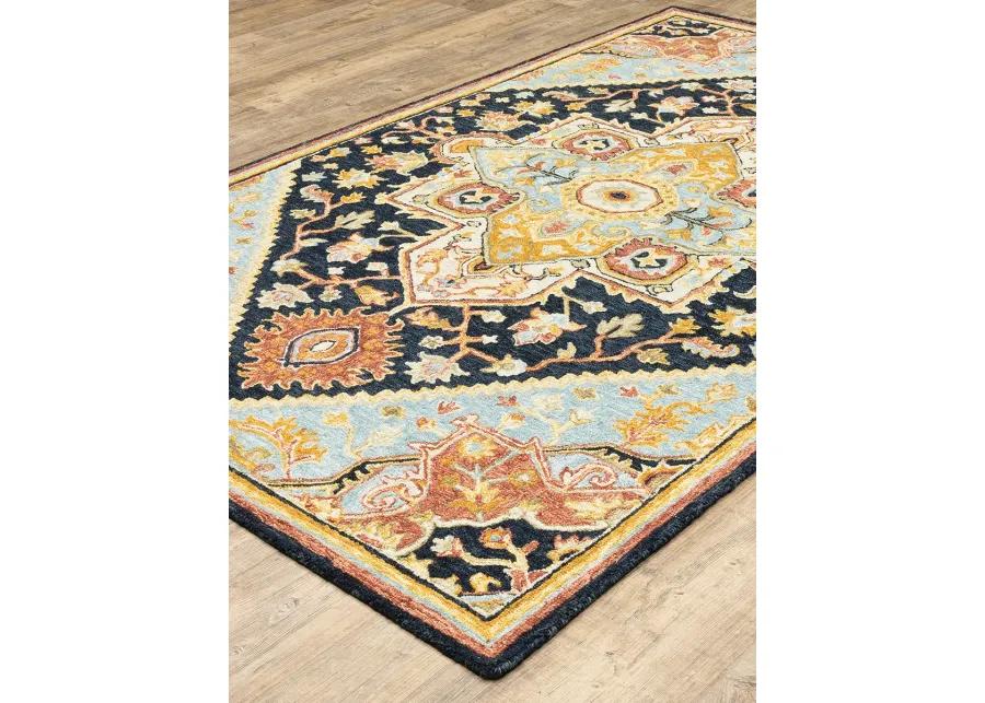 Alfresco 2'6" x 8' Navy Rug