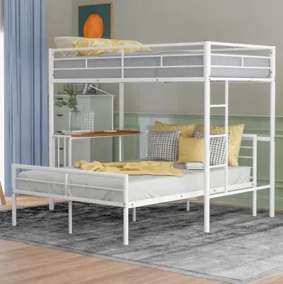 Merax Metal Bunk Bed with Desk