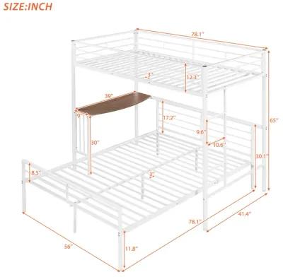 Merax Metal Bunk Bed with Desk