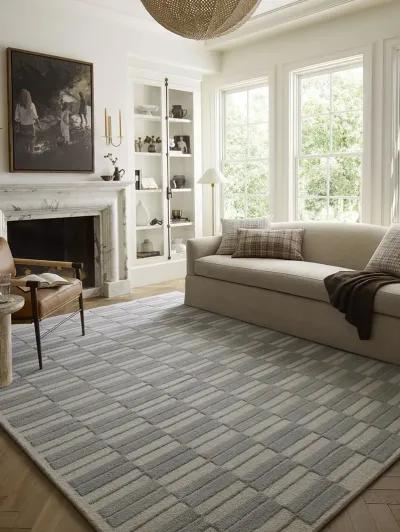 Bradley BRL-03 Ivory / Gray 2''6" x 7''6" Rug by Chris Loves Julia