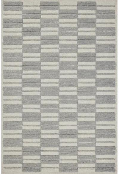 Bradley BRL-03 Ivory / Gray 2''6" x 7''6" Rug by Chris Loves Julia