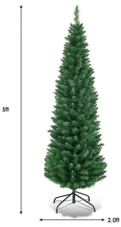 PVC Artificial Slim Pencil Christmas Tree