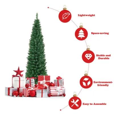 PVC Artificial Slim Pencil Christmas Tree